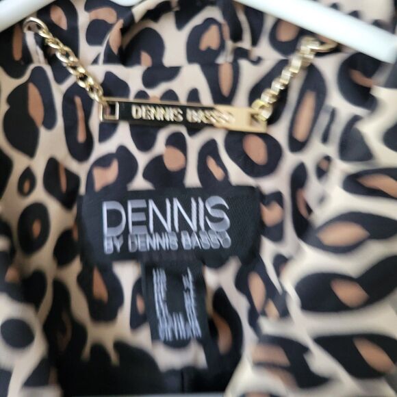 Dennis by Dennis Basso L Animal Print 7 Rain Trench Coat 728 - Picture 7 of 10